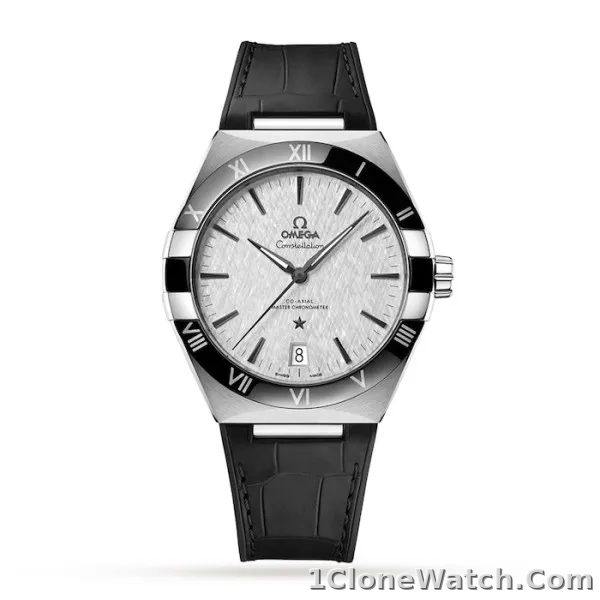 Omega Constellation Men Automatic Grey Leather Watch O13133412106001
