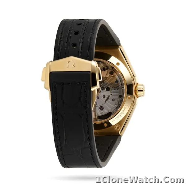 Omega Constellation Men Automatic Black Leather Watch O13163412101001 - detail