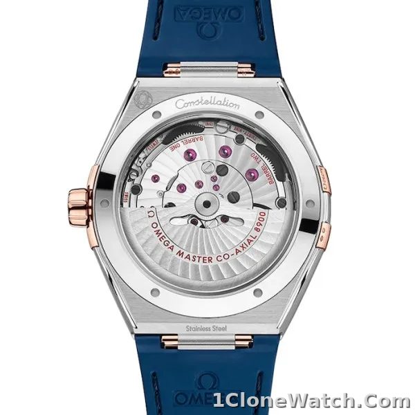 Omega Constellation Men Automatic Blue Leather Watch O13123412103001 - detail