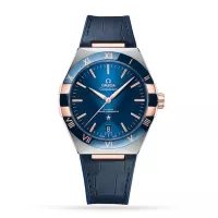 Omega Constellation Men Automatic Blue Leather Watch O13123412103001 - view 1