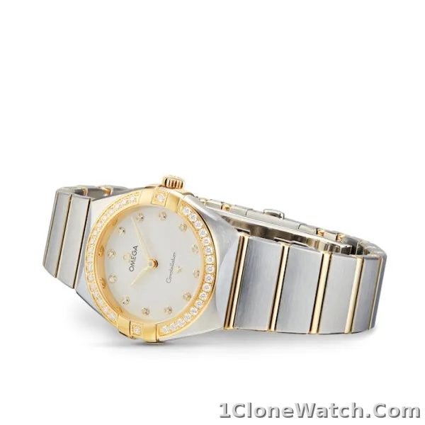 Omega Constellation Women Quartz Mother of Pearl Stainless Steel Watch O13125286052002 - detail
