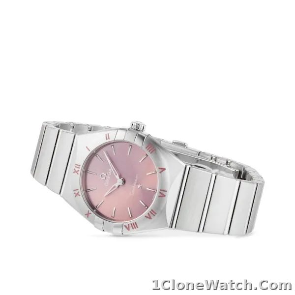 Omega Constellation Women Quartz Pink Stainless Steel Watch O13110286011001 - detail
