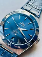 Omega Constellation Men Automatic Blue Leather Watch O13133412103001 - view 3