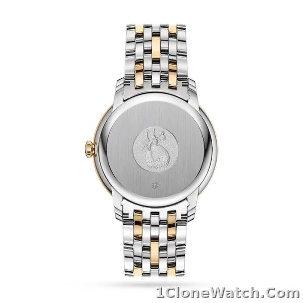 Omega De Ville Men Automatic Green Stainless Steel   18ct Gold Watch O42420402010001 - detail