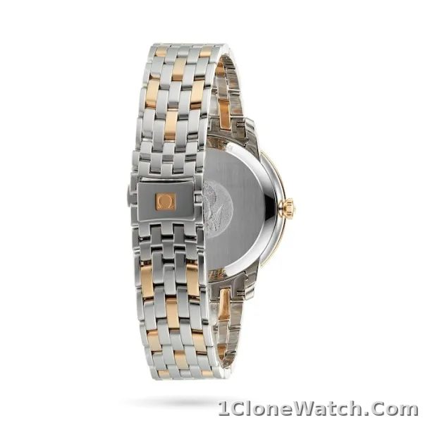 Omega De Ville Men Automatic Green Stainless Steel   18ct Gold Watch O42420402010001 - detail