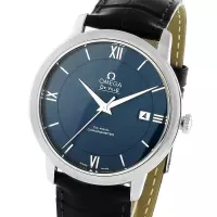 Omega De Ville Men Automatic Blue Leather Watch O42413402003001 - view 4