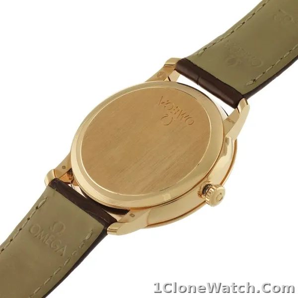 Omega De Ville Men Automatic Silver Leather Watch O42453402002001 - detail