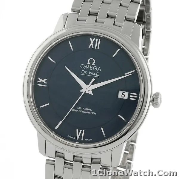 Omega De Ville Men Automatic Blue Stainless Steel Watch O42410402003001 - detail