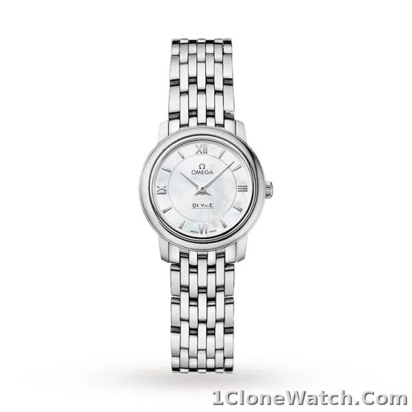 Omega De Ville Women Quartz Mother of Pearl Stainless Steel Watch O42410246005001