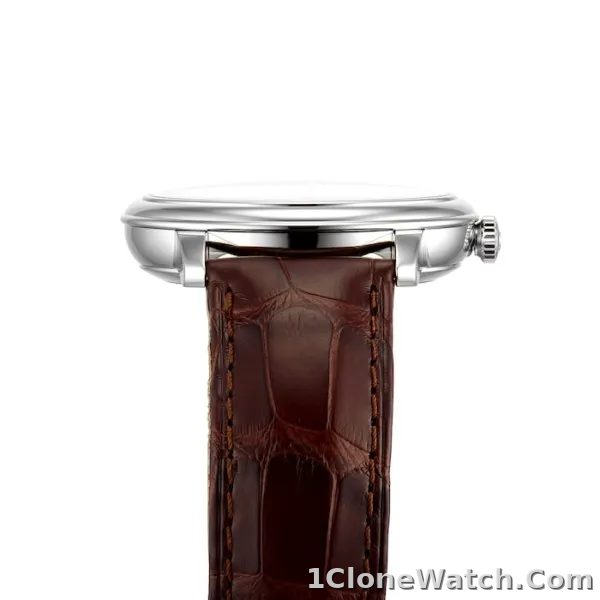 Omega De Ville Men Automatic Silver Leather Watch O42413402002002 - detail