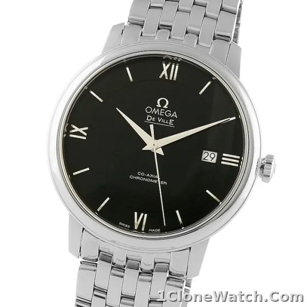 Omega De Ville Men Automatic Black Stainless Steel Watch O42410402001001 - detail