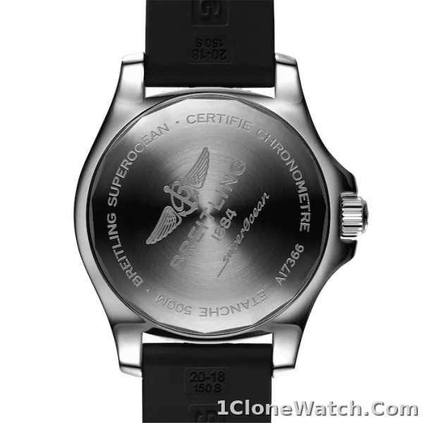 Breitling Superocean Men Automatic Black Rubber Watch A17366021B1S1 - detail