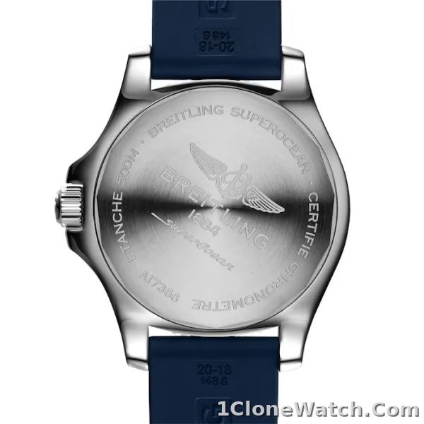 Breitling Superocean Men Automatic Blue Rubber Watch A17366D81C1S2 - detail