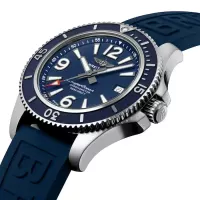 Breitling Superocean Men Automatic Blue Rubber Watch A17366D81C1S2 - view 3