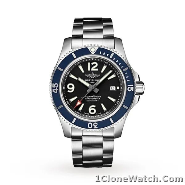 Breitling Superocean Men Automatic Black Stainless Steel Watch A173678A1B1A1