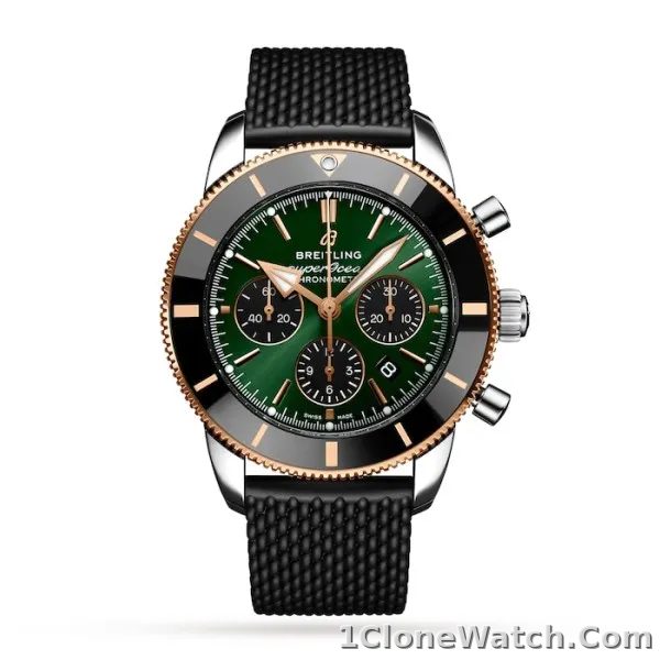 Breitling Superocean Men Automatic Green Rubber Watch UB01622A1L1S1