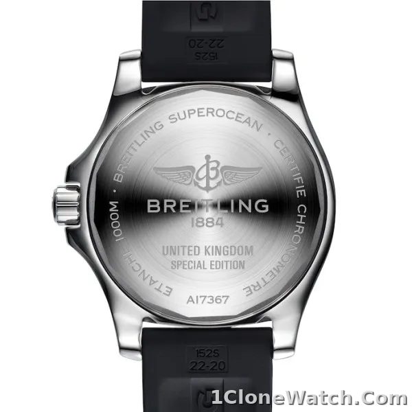 Breitling Superocean Men Automatic Black Rubber Watch A173678A1B1S1 - detail