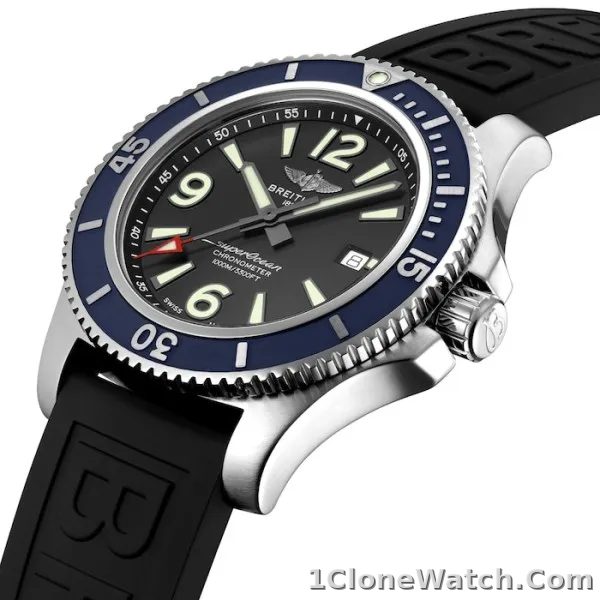Breitling Superocean Men Automatic Black Rubber Watch A173678A1B1S1 - detail