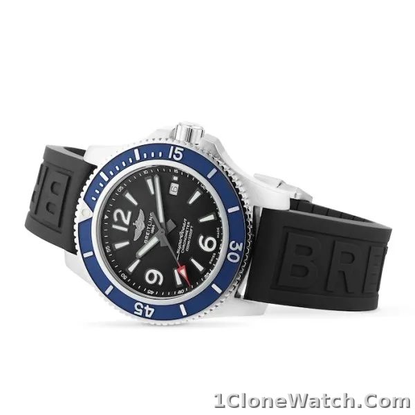 Breitling Superocean Men Automatic Black Rubber Watch A173678A1B1S1 - detail