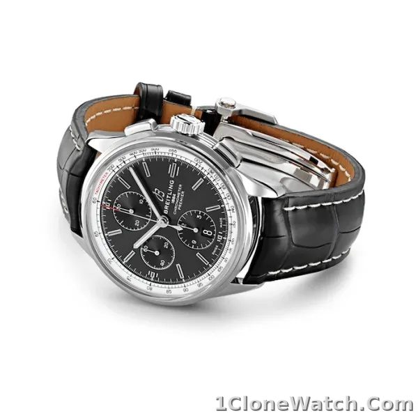 Breitling Premier Men Automatic Black Crocodile Watch A13315351B1P1 - detail