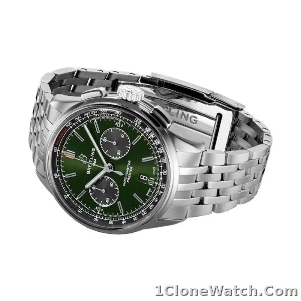 Breitling Premier Men Automatic Green Stainless Steel Watch AB0118221L1A1 - detail