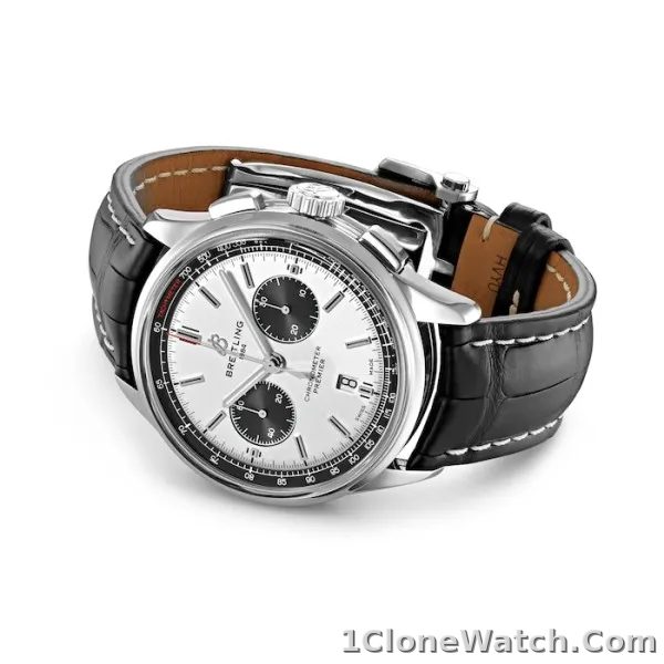 Breitling Premier Men Automatic Black Crocodile Watch AB0118221G1P1 - detail