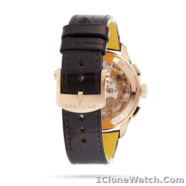 Breitling Premier Men Silver Alligator Watch RB0930371G1P1 - detail