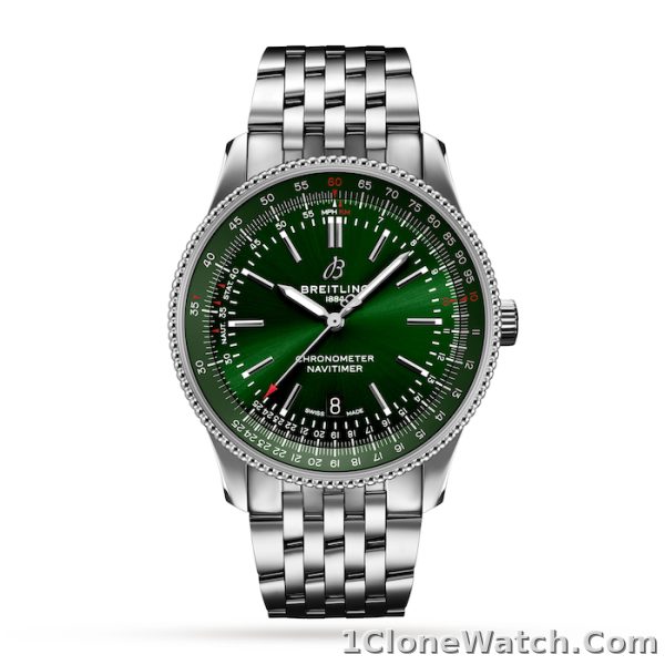Breitling Navitimer Men Automatic Green Stainless Steel Watch A17326361L1A1