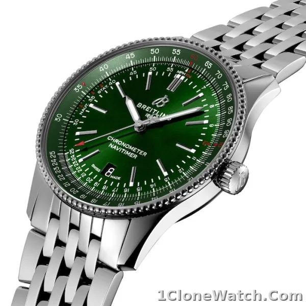 Breitling Navitimer Men Automatic Green Stainless Steel Watch A17326361L1A1 - detail