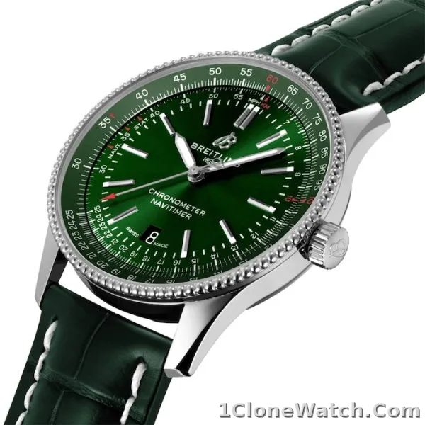 Breitling Navitimer Men Automatic Green Alligator Watch A17326361L1P2 - detail