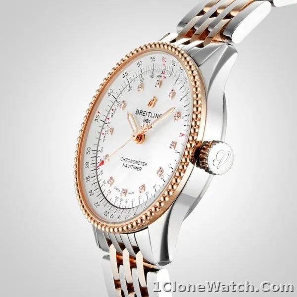 Breitling Navitimer Women Automatic Mother of Pearl Stainless Steel   Rose Gold Watch U17395211A1U1 - detail