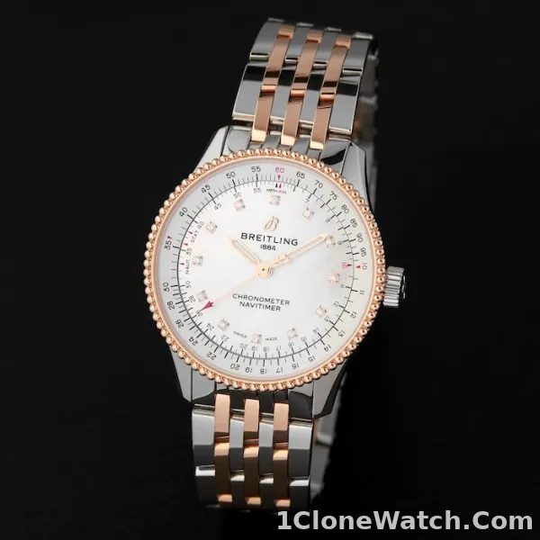 Breitling Navitimer Women Automatic Mother of Pearl Stainless Steel   Rose Gold Watch U17395211A1U1 - detail