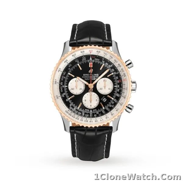 Breitling Navitimer Men Automatic Black Leather Watch UB0127211B1P2