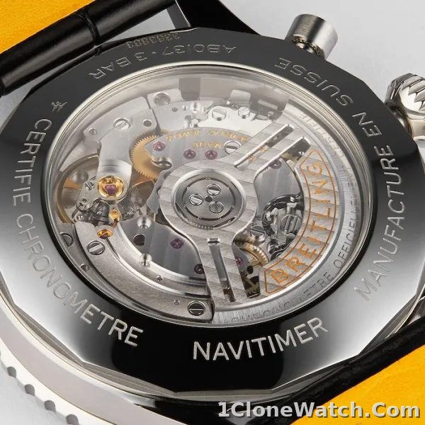 Breitling Navitimer Men Automatic Black Alligator Watch AB0137211B1P1 - detail