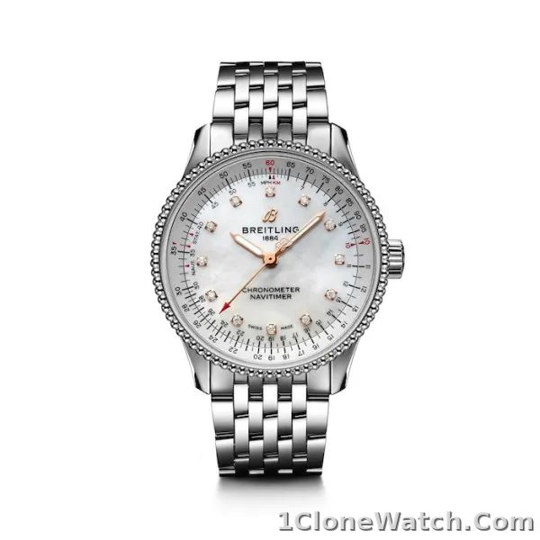 Breitling Navitimer Women Automatic Mother of Pearl Stainless Steel Watch A17395211A1A1