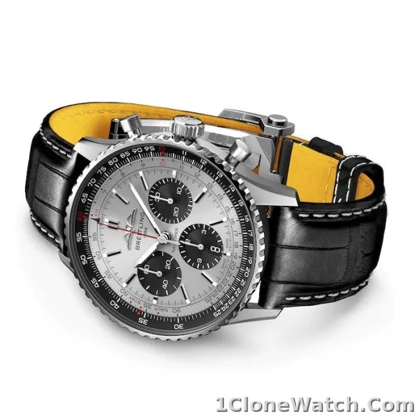 Breitling Navitimer Men Automatic Silver Alligator Watch AB0138241G1P1 - detail