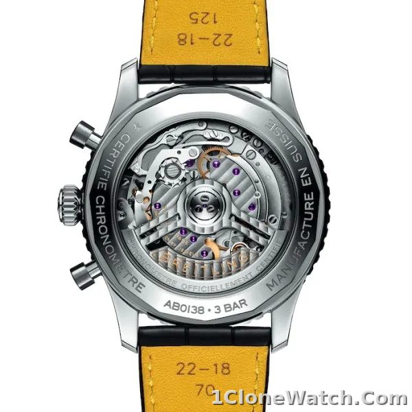 Breitling Navitimer Men Automatic Silver Alligator Watch AB0138241G1P1 - detail