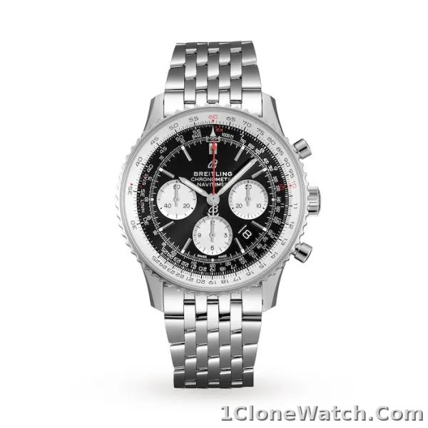 Breitling Navitimer Men Automatic Black Stainless Steel Watch AB0121211B1A1