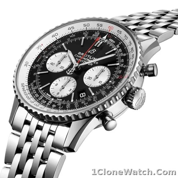Breitling Navitimer Men Automatic Black Stainless Steel Watch AB0121211B1A1 - detail