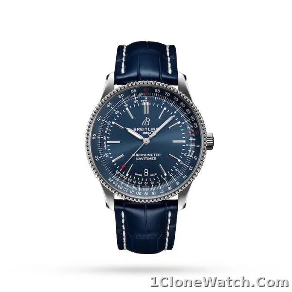 Breitling Navitimer Men Automatic Blue Alligator Watch A17326161C1P3