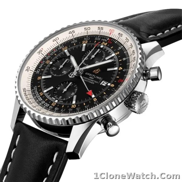 Breitling Navitimer Men Automatic Black Leather Watch A24322121B2X1 - detail