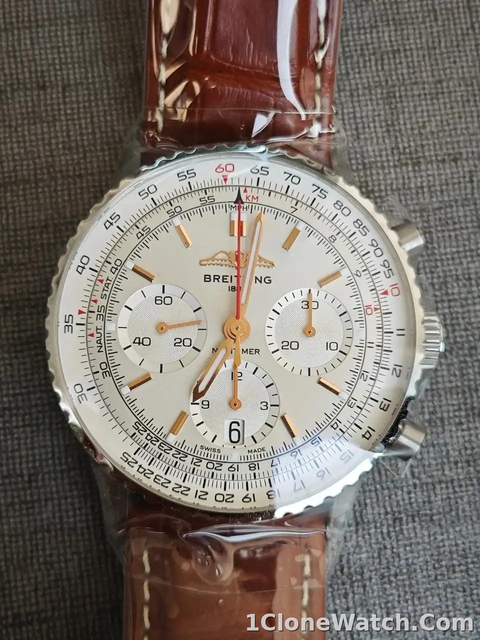 Breitling Navitimer Men Automatic Silver Stainless Steel Watch AB0139211G1A1 - detail