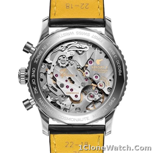 Breitling Navitimer Men Automatic Black Crocodile Watch PB02301A1B1P1 - detail