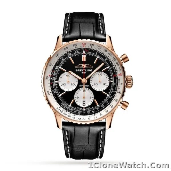 Breitling Navitimer Men Automatic Black Alligator Watch RB0138211B1P1