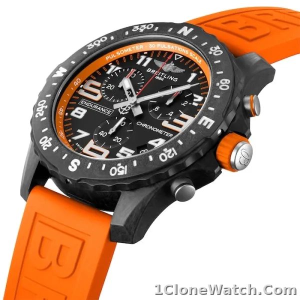 Breitling Endurance Pro Men Quartz Black Rubber Watch X82310A51B1S1 - detail