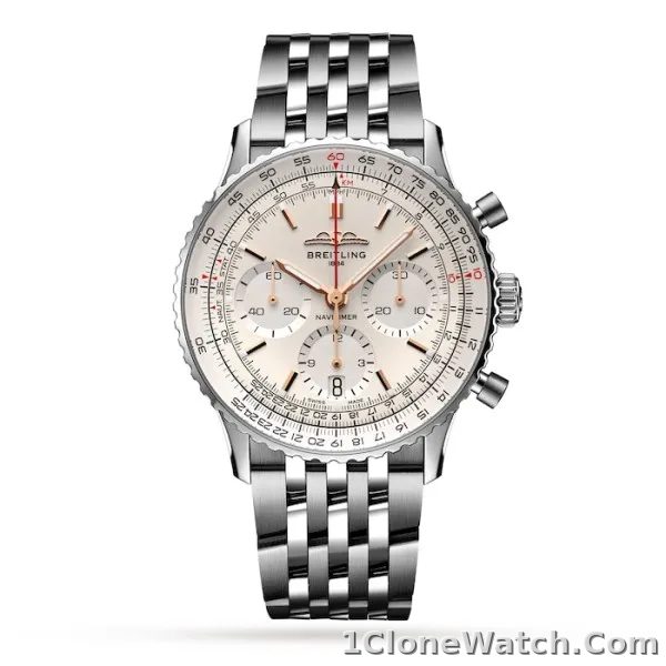 Breitling Navitimer Men Automatic Silver Stainless Steel Watch AB0139211G1A1