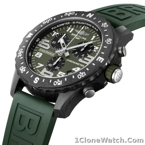 Breitling Endurance Pro Men Quartz Green Rubber Watch X823106B1L1S1 - detail