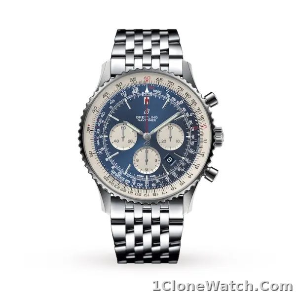 Breitling Navitimer Men Automatic Blue Stainless Steel Watch AB0127211C1A1