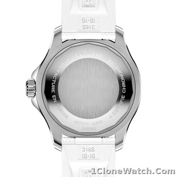 Breitling Superocean Unisex Automatic White Rubber Watch A17377211A1S1 - detail