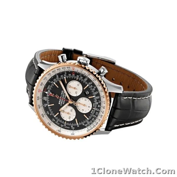 Breitling Navitimer Men Automatic Black Leather Watch UB0127211B1P2 - detail